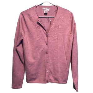 Vintage Pendleton Merino Wool Embroidered Cardigan